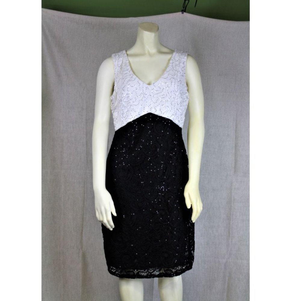 Cute black and white work dress